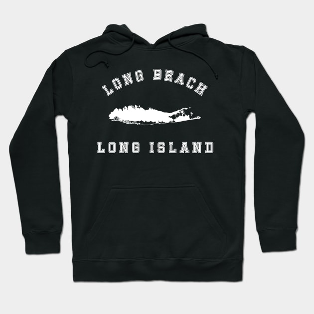 Long Beach Long Island (Dark Colors) Hoodie by Proud Town Tees